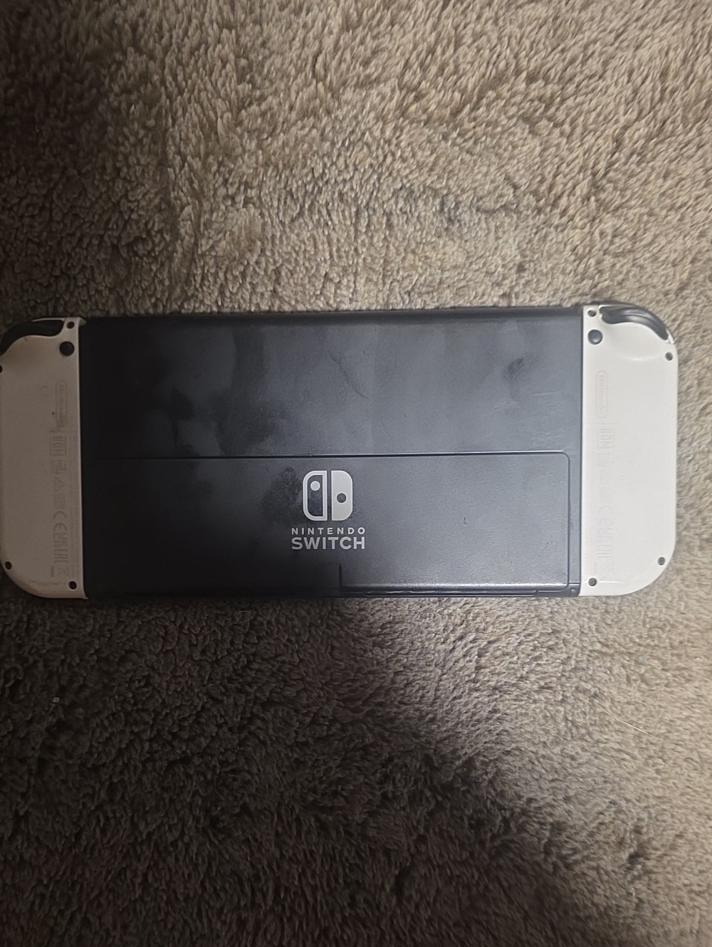 Nintendo Switch OLED - Black Body with White Joy-Con Backs